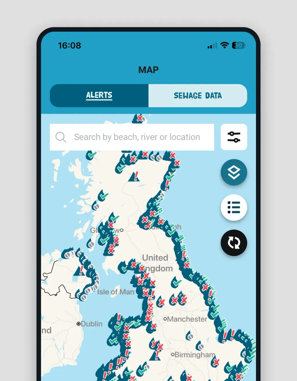 Safer Seas & Rivers Service mobile app mockup