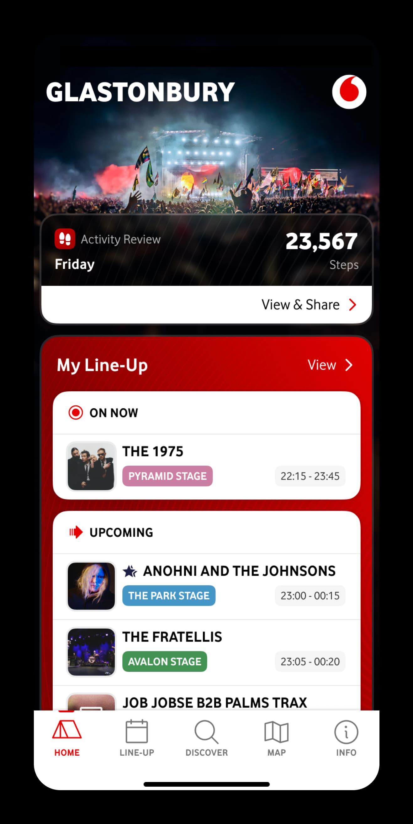 Glastonbury App - My Line-Up