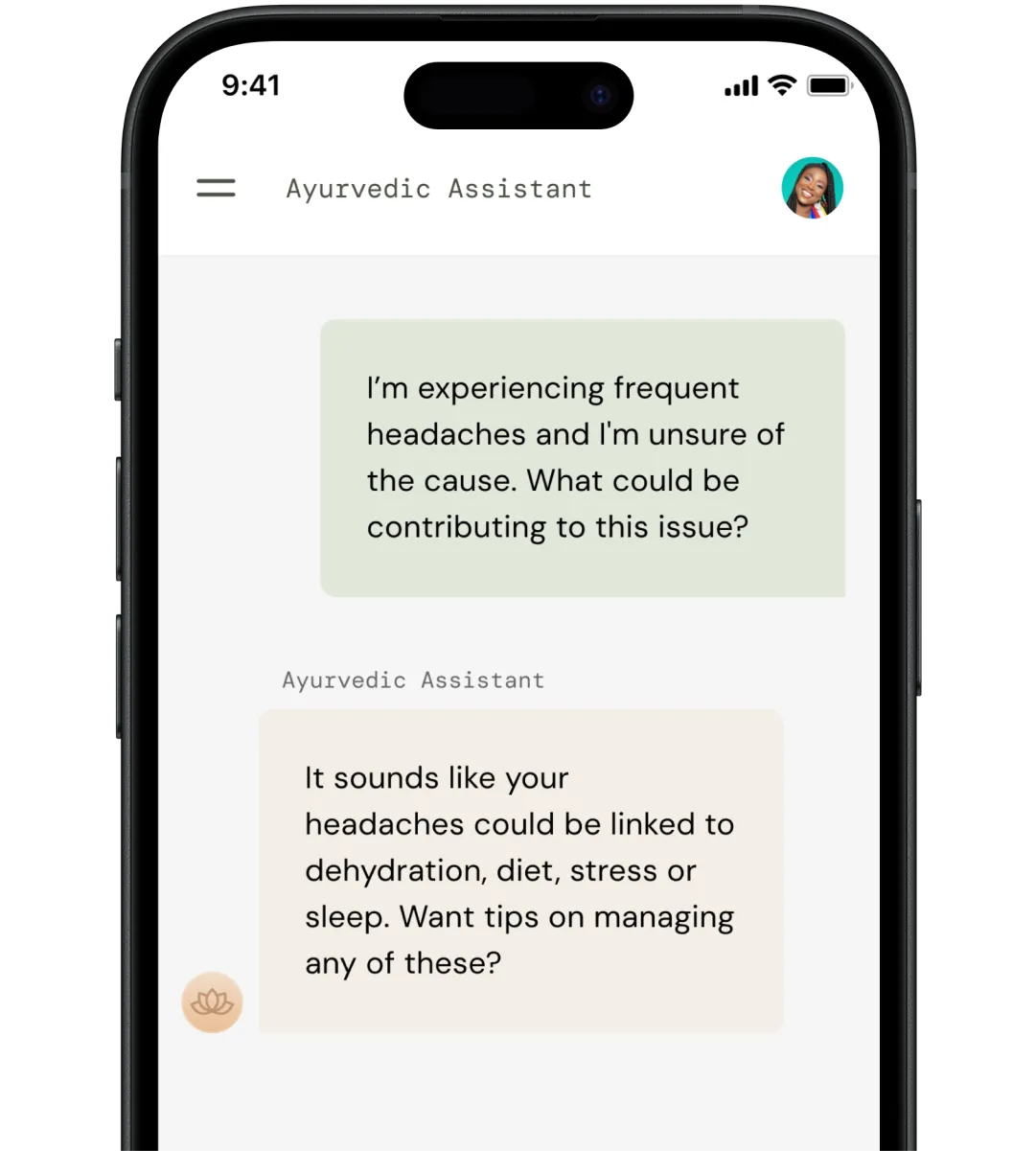 Wellbeing Coach mobile app mockup