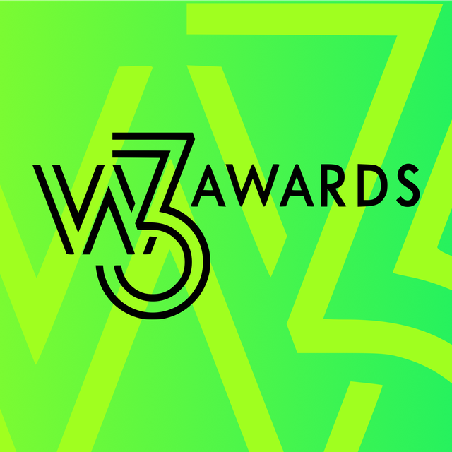 W3 Awards logo in a green tile