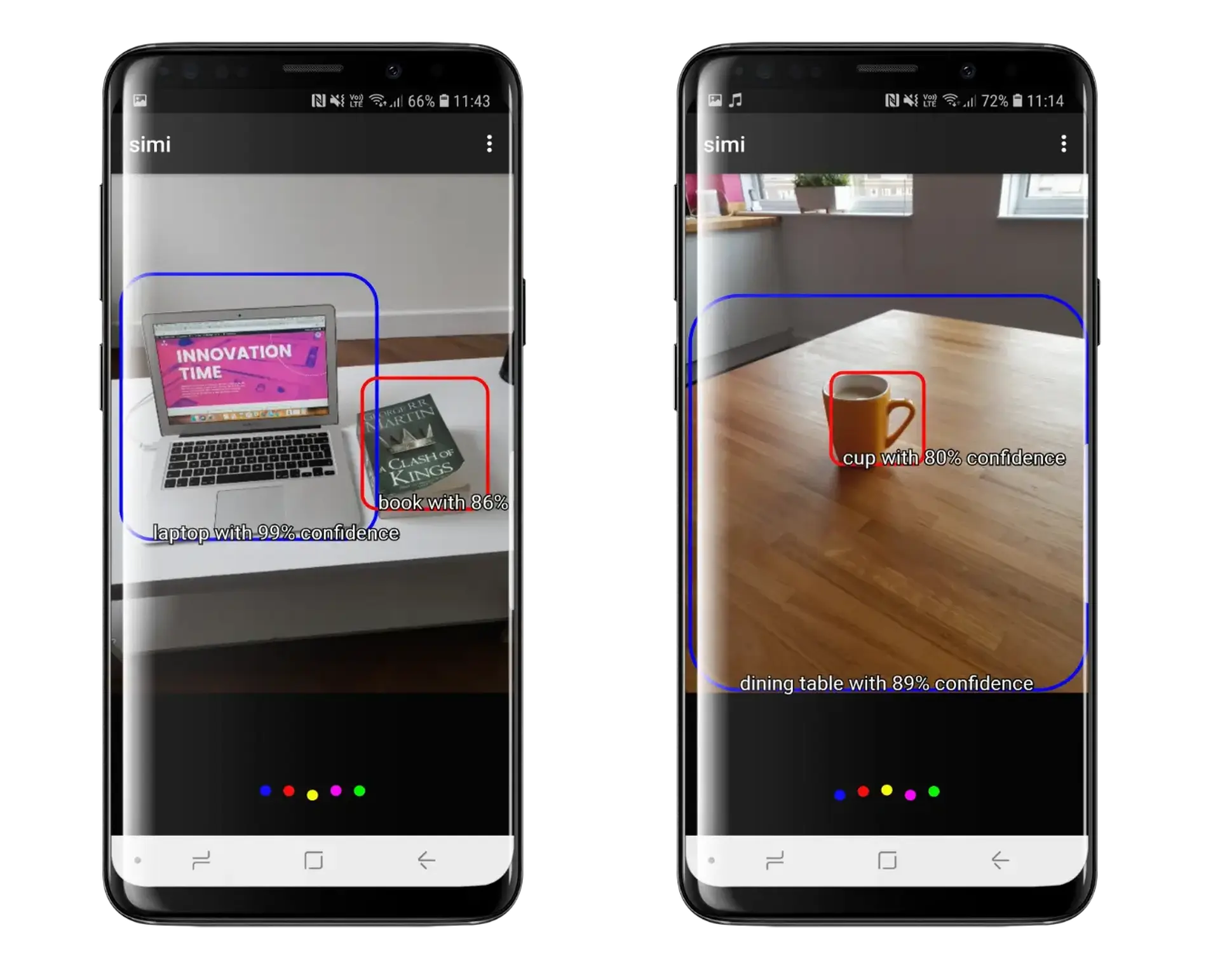 Screenshots side by side