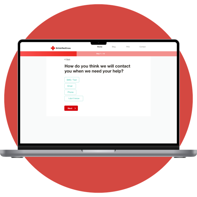 British Red Cross - Communication options message