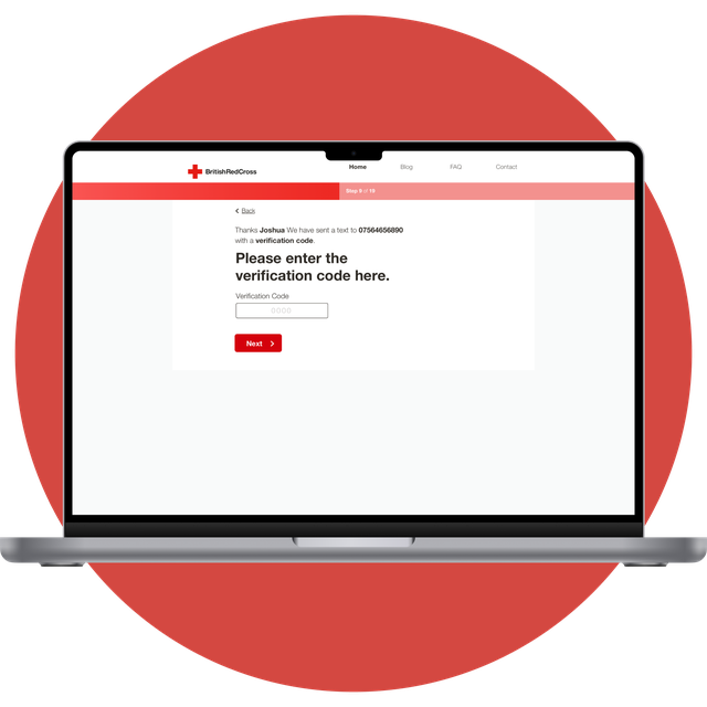British Red Cross - Authentication message
