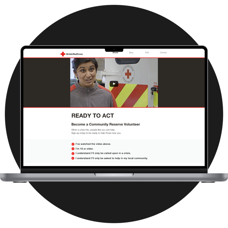 British Red Cross - Home Screen