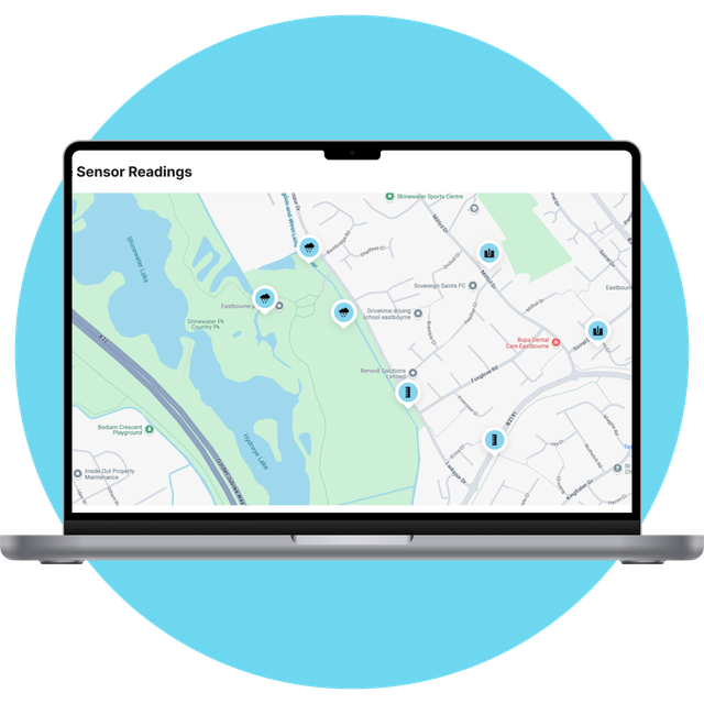 Desktop preview of sensor readings for ESCC