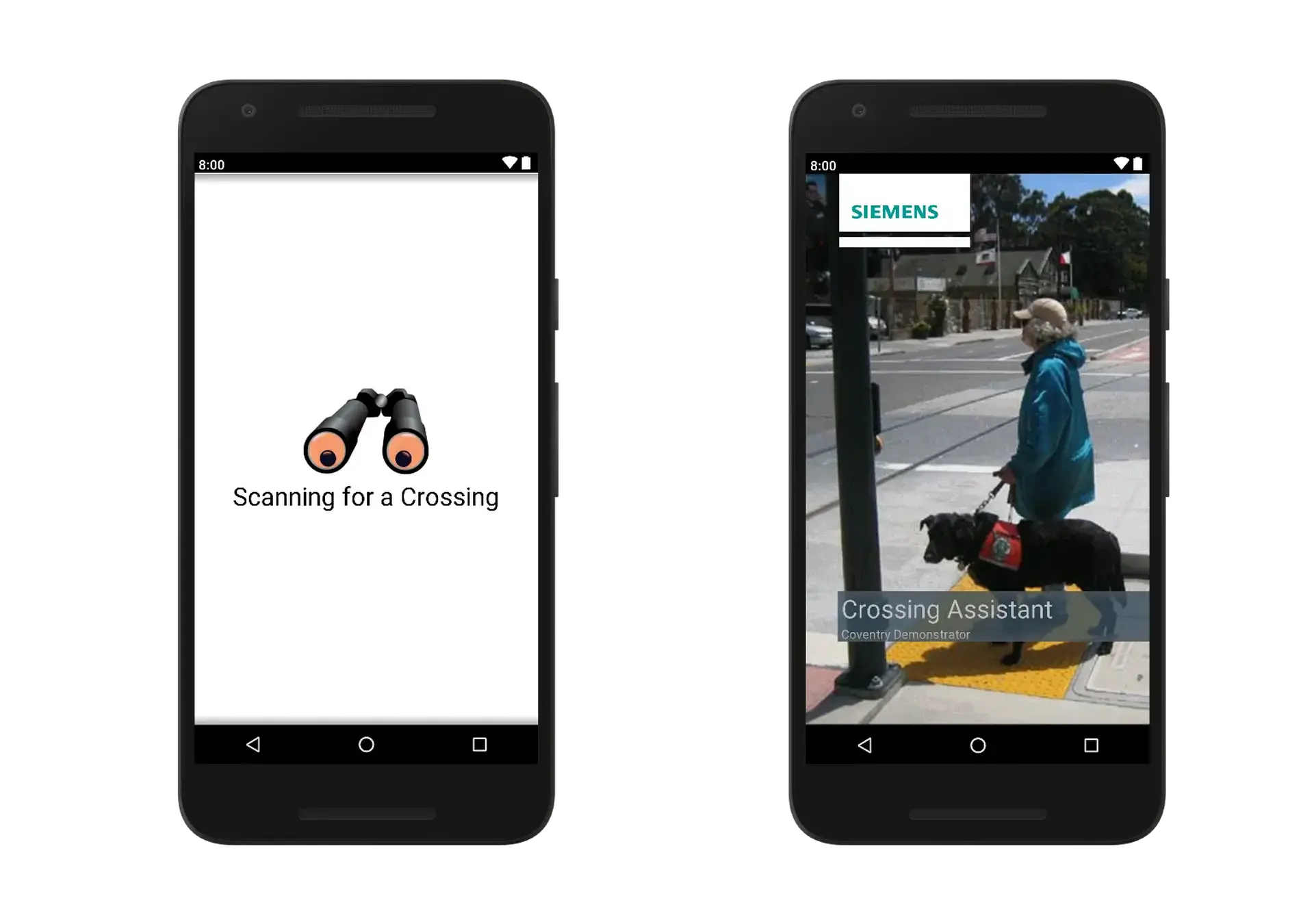 Phone mockups side by side