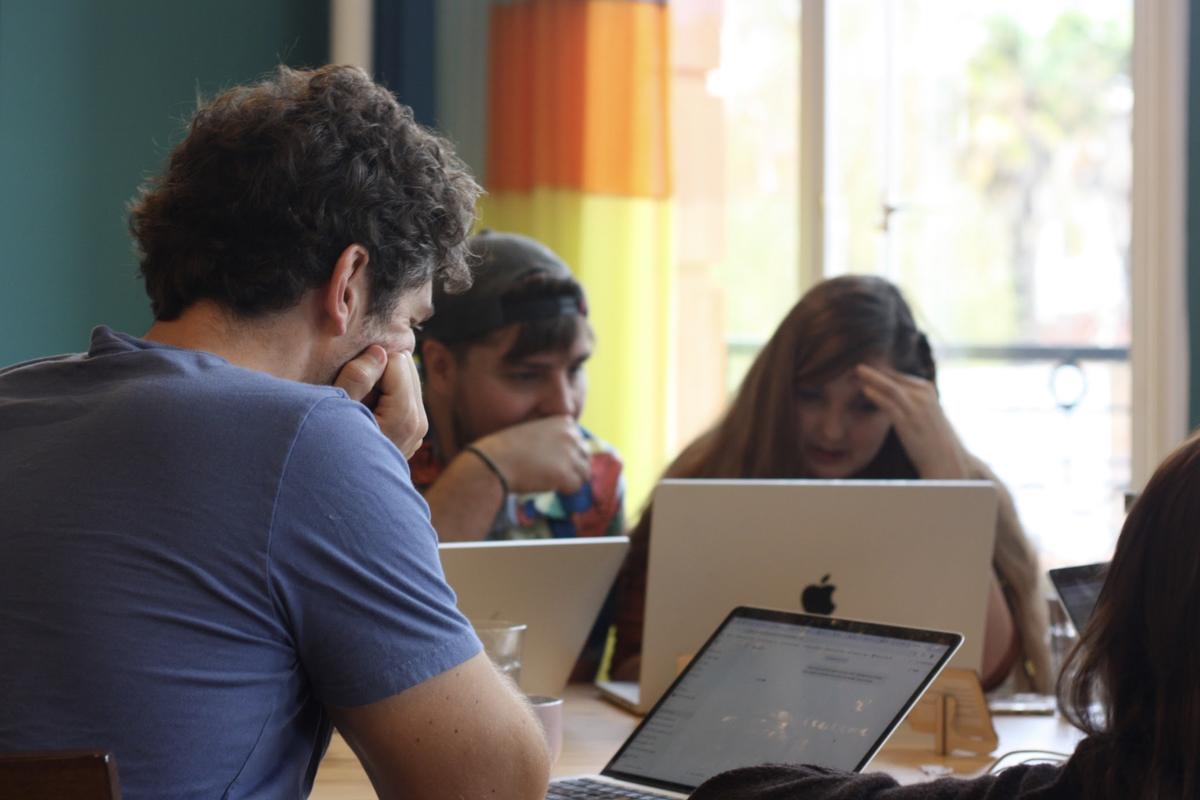 In Action Shot of the AI Automation Hackathon