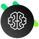 Icon depicting a digital brain to represent AI and machine learning