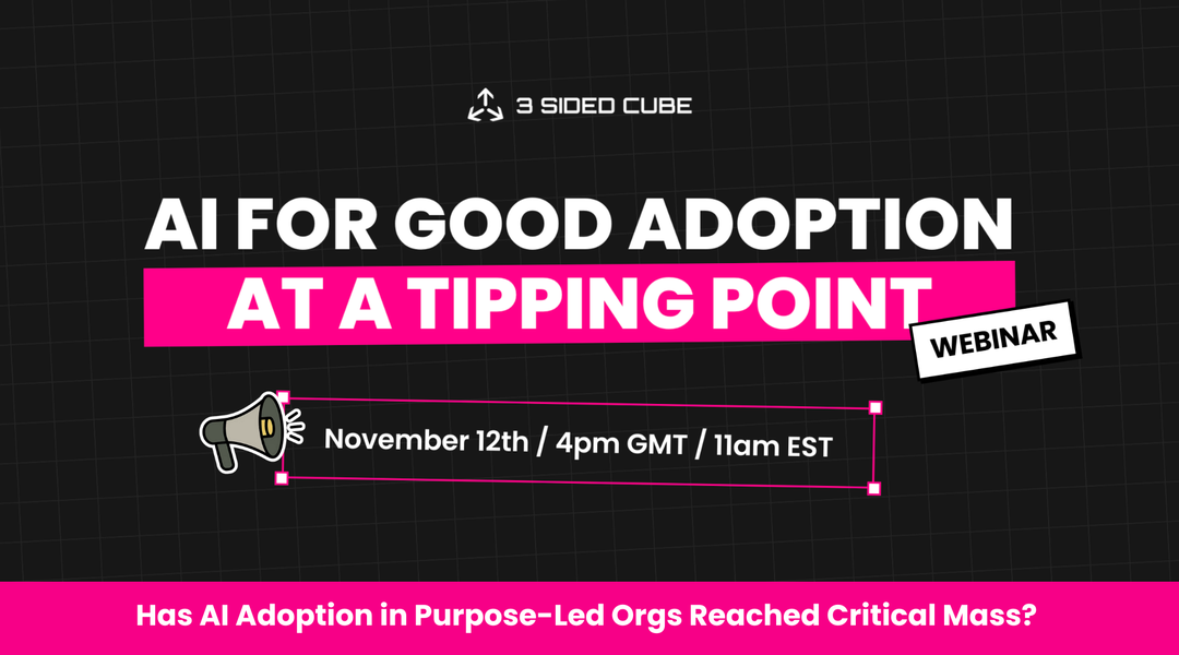Header image of 3 Sided Cube's 2025 AI adoption Webinar