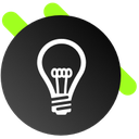 Ideation icon depicting a lightbulb