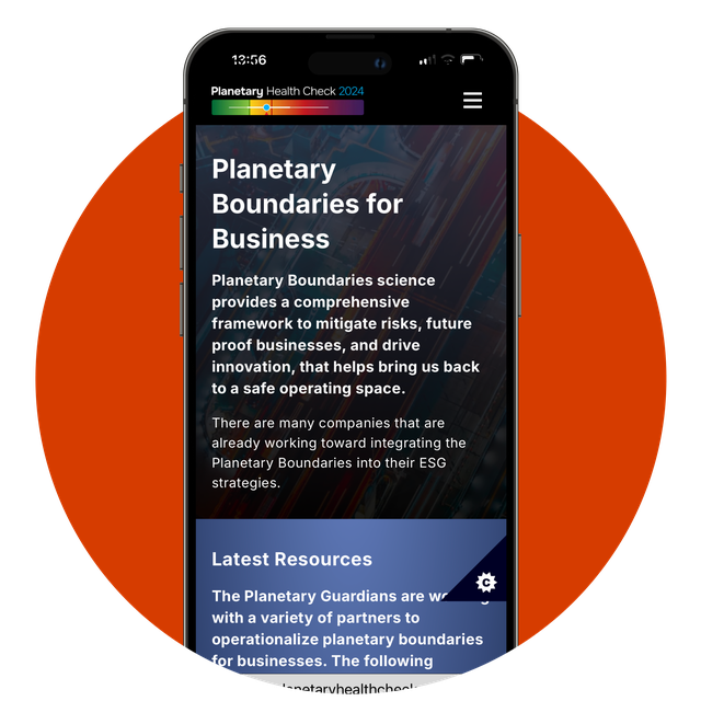 Planetary health check platform actionable steps.