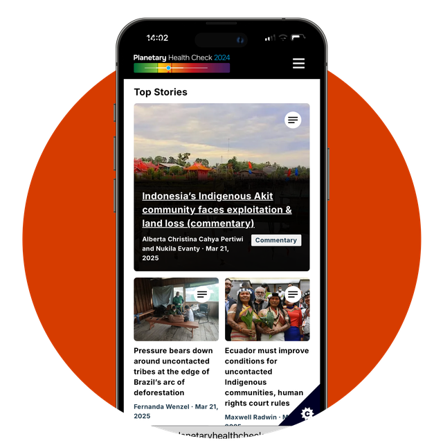 Planetary health check platform personal stories.