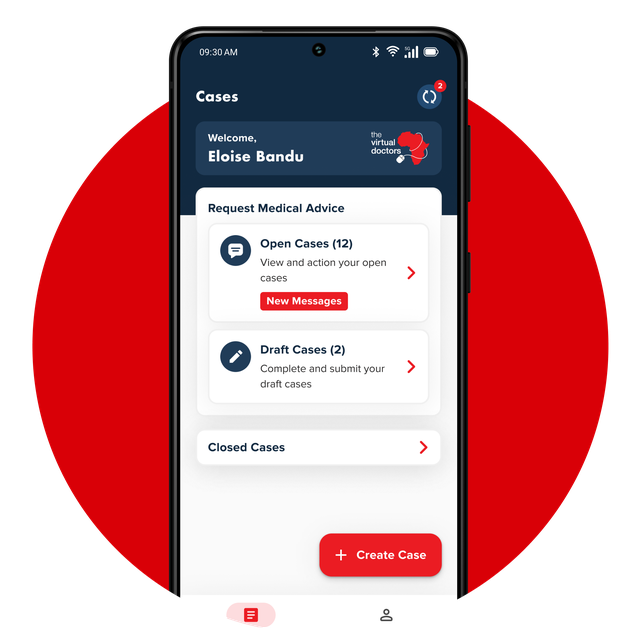 App showing the admin panel.