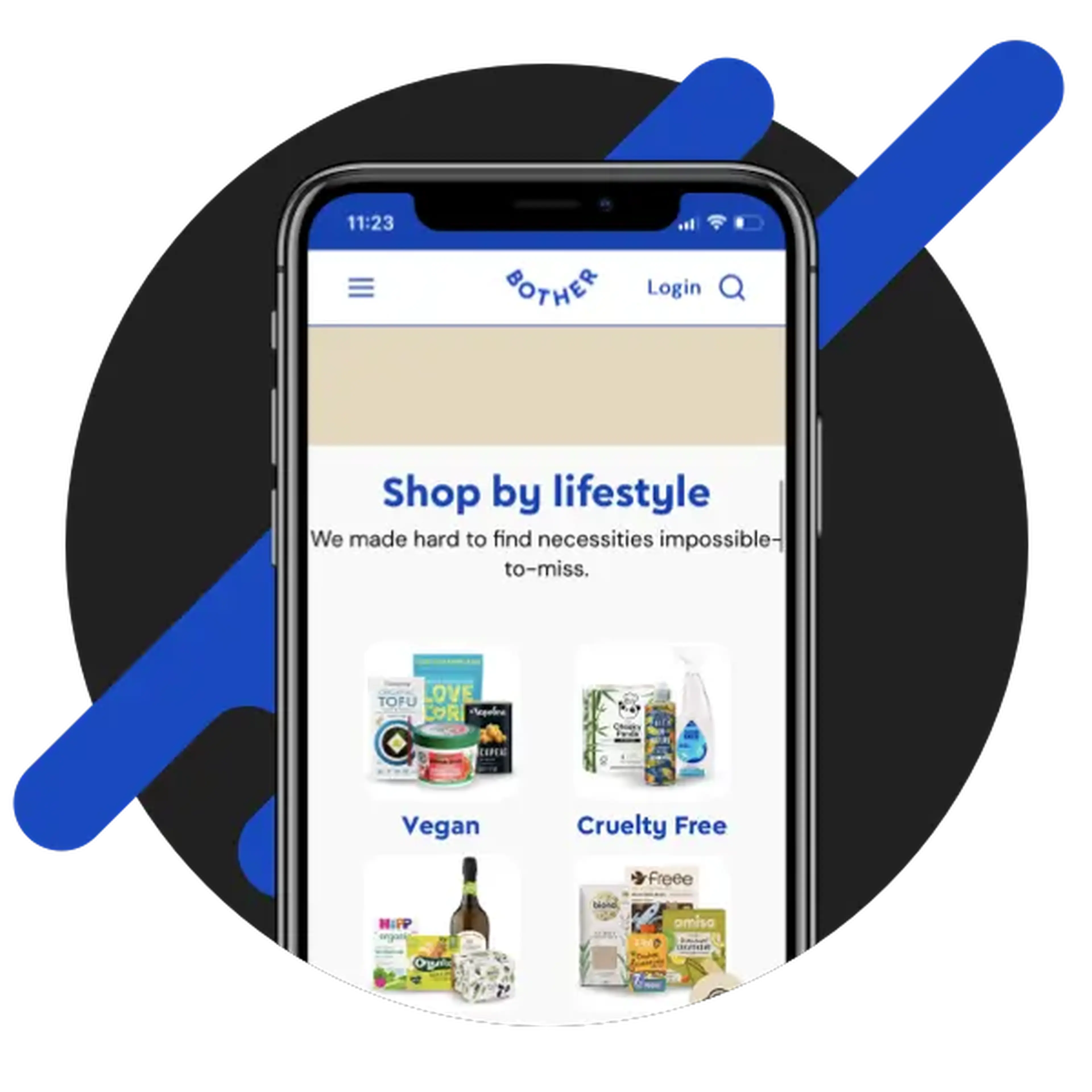 Screenshot of the Bother Store App