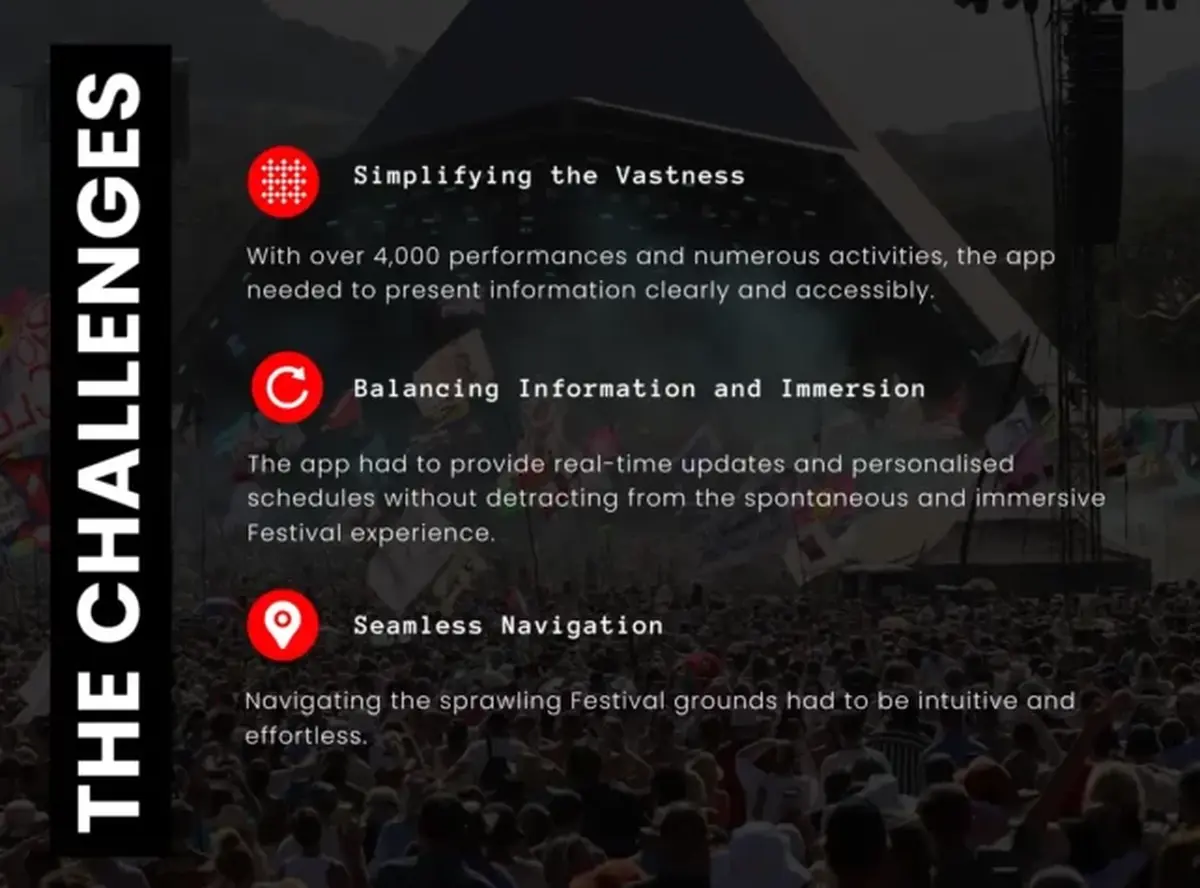 The challenges: Simplifying the vastness, balancing information and immersion, seamless navigation.