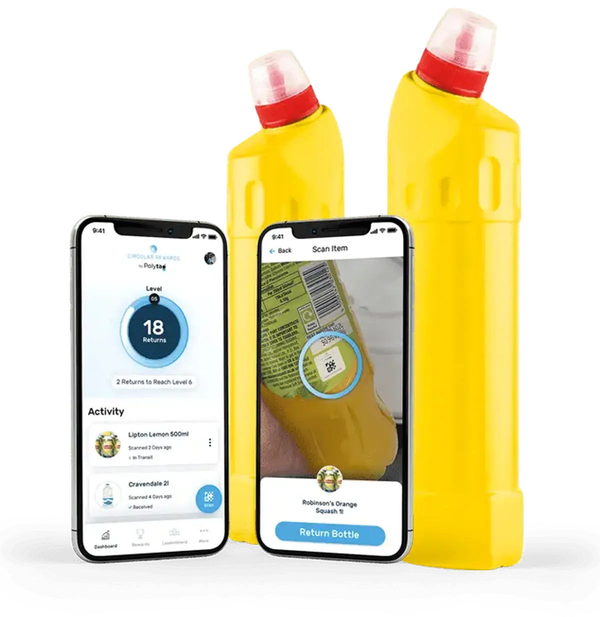 Polytag App with Bottles