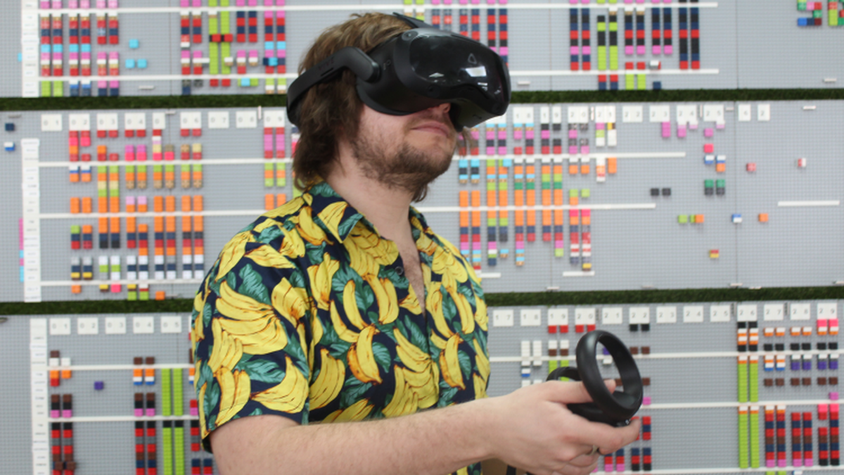 One of our Cubes using a VR headset.