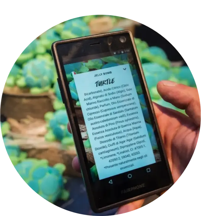 App Scanning Lush Turtle Bath Bomb
