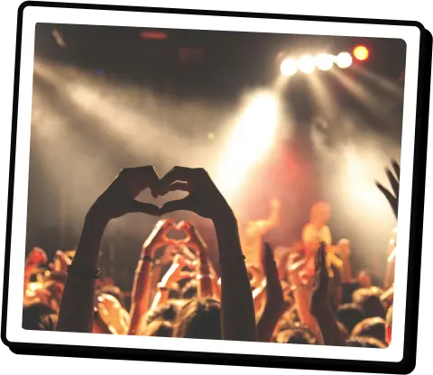 Showing people at Glastonbury Festival