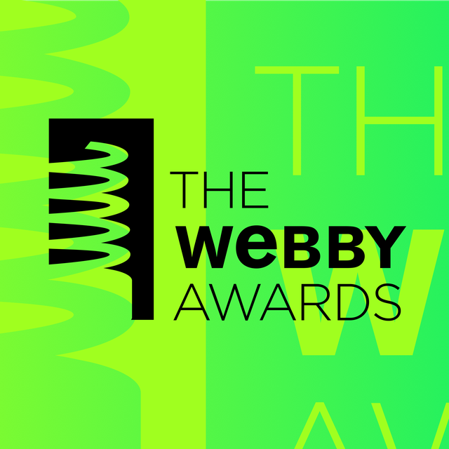 The Webby Awards logo in a green tile