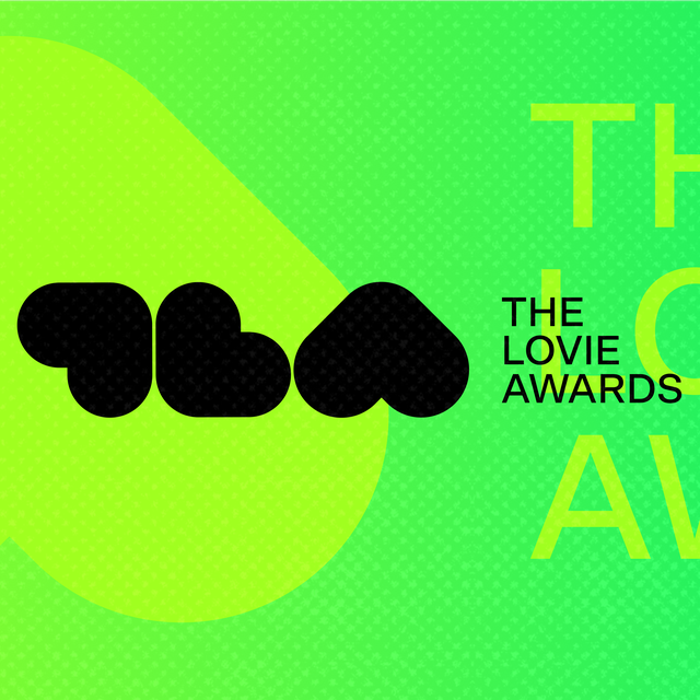 The Lovie Awards logo in a green tile